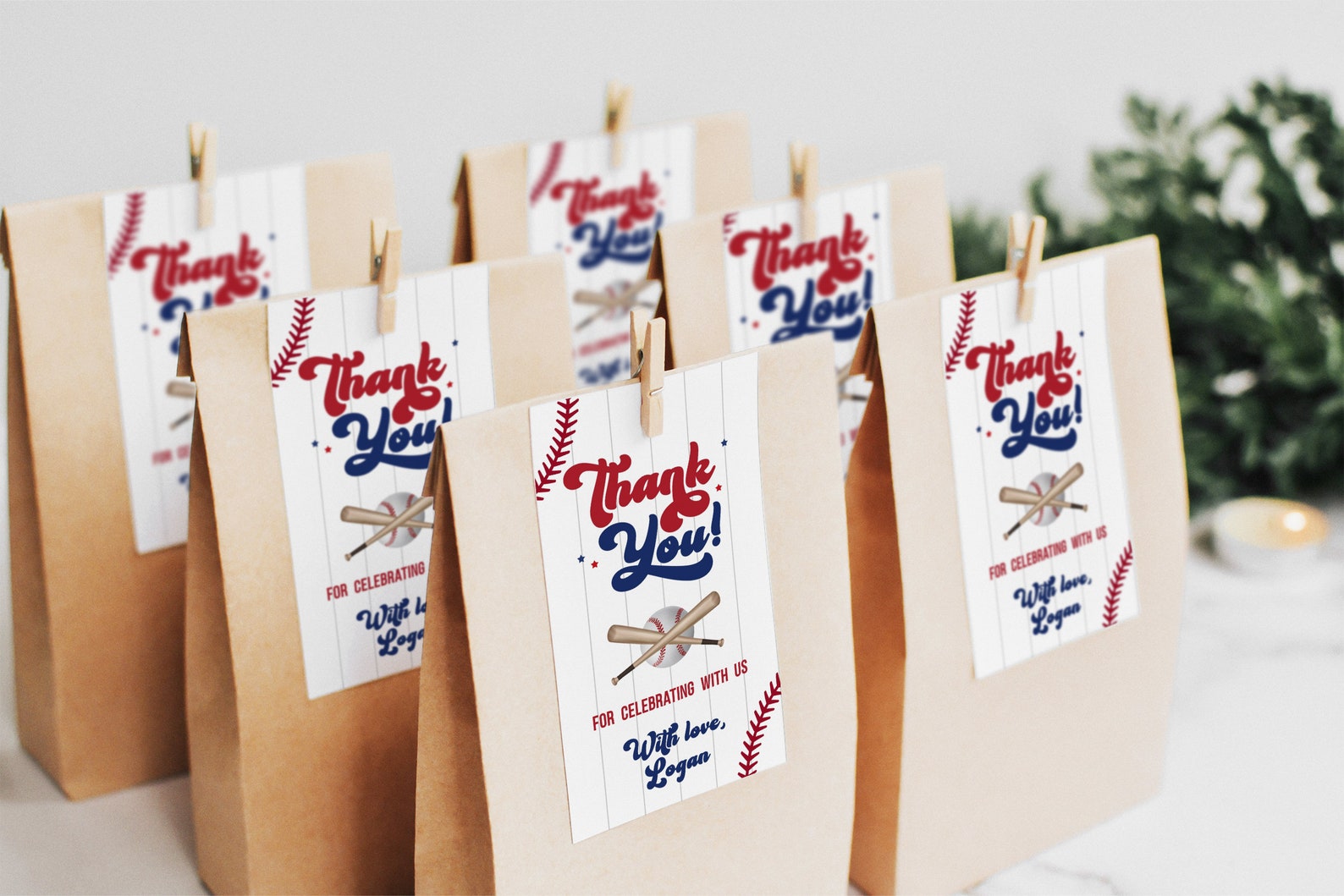 Rookie of the Year First Birthday Favor Tag Template I Baseball 1st Boy ...