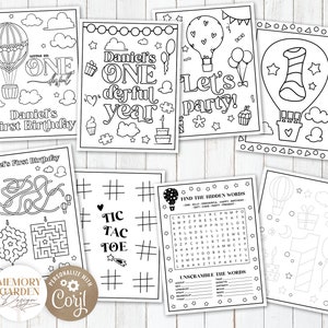Pagine da colorare modificabili Little Mr ONEderful Birthday Games I Onderful Bday Activity I Party Coloring Placement I Download immediato 022 CP