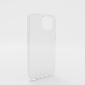 May include: A clear, transparent phone case with a camera cutout. The case is made of a smooth, glossy material and is designed to protect a smartphone. The case is shown against a white background.