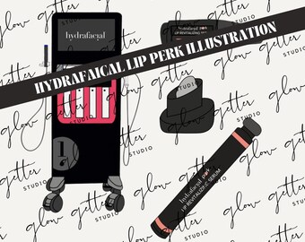Hydrafacial Lip Perk Illustrations