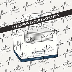 Clean Skin Club Towel Ilustration