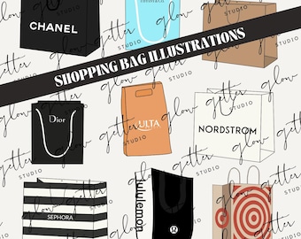 Boodschappentasillustraties