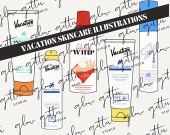Vacation Sunscreen Illustration