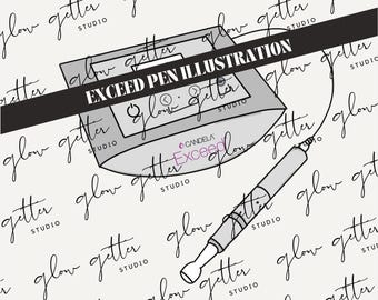 Exceed Microneedling Pen Illustration