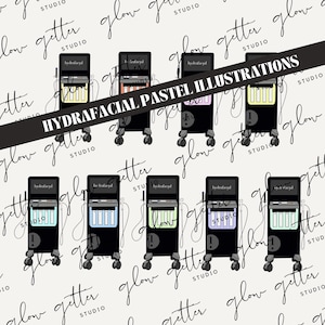 Hydrafacial Pastel Illustrations