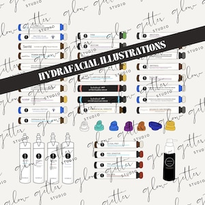 Hydrafacial Boosters + Machine Solutions Illustrations