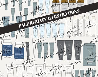 Gezichtsrealiteitillustraties
