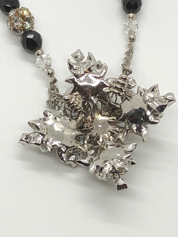 Vintage Rhinestone Pendant Necklace - image 6