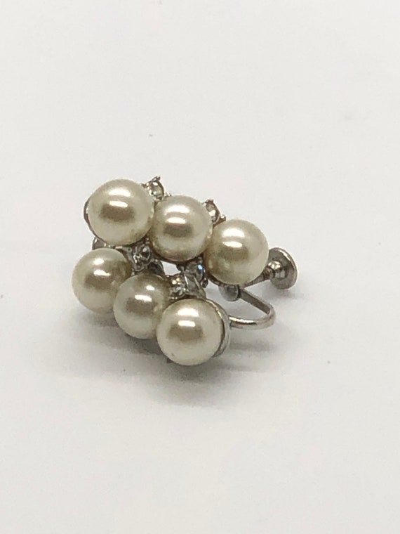 Vintage Faux Pearl Earrings - image 6