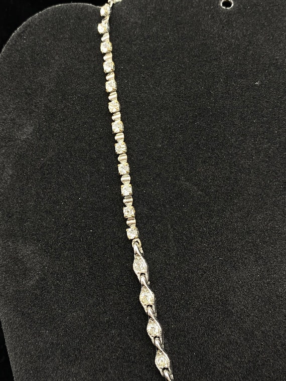 Vintage Bogoff Rhinestone Choker: Purple & Clear,… - image 4