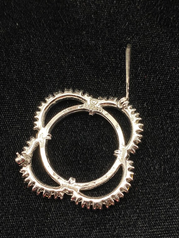 Vintage Bogoff Rhinestone Brooch: Elegant Clear C… - image 9