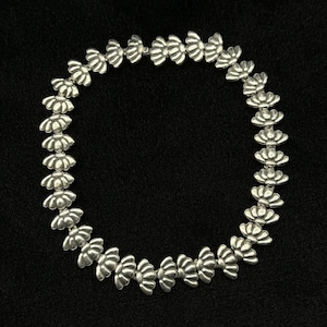 Collar vintage de eslabones con forma de girasol en plata de ley de Margot de Taxco