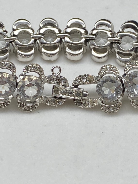 Exquisite Vintage REJA Clear Rhinestone Bracelet - image 6