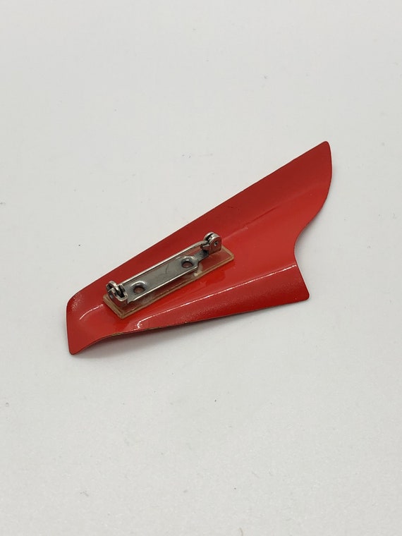 Ultra-Mod Red Metal Brooch/Pin - image 6