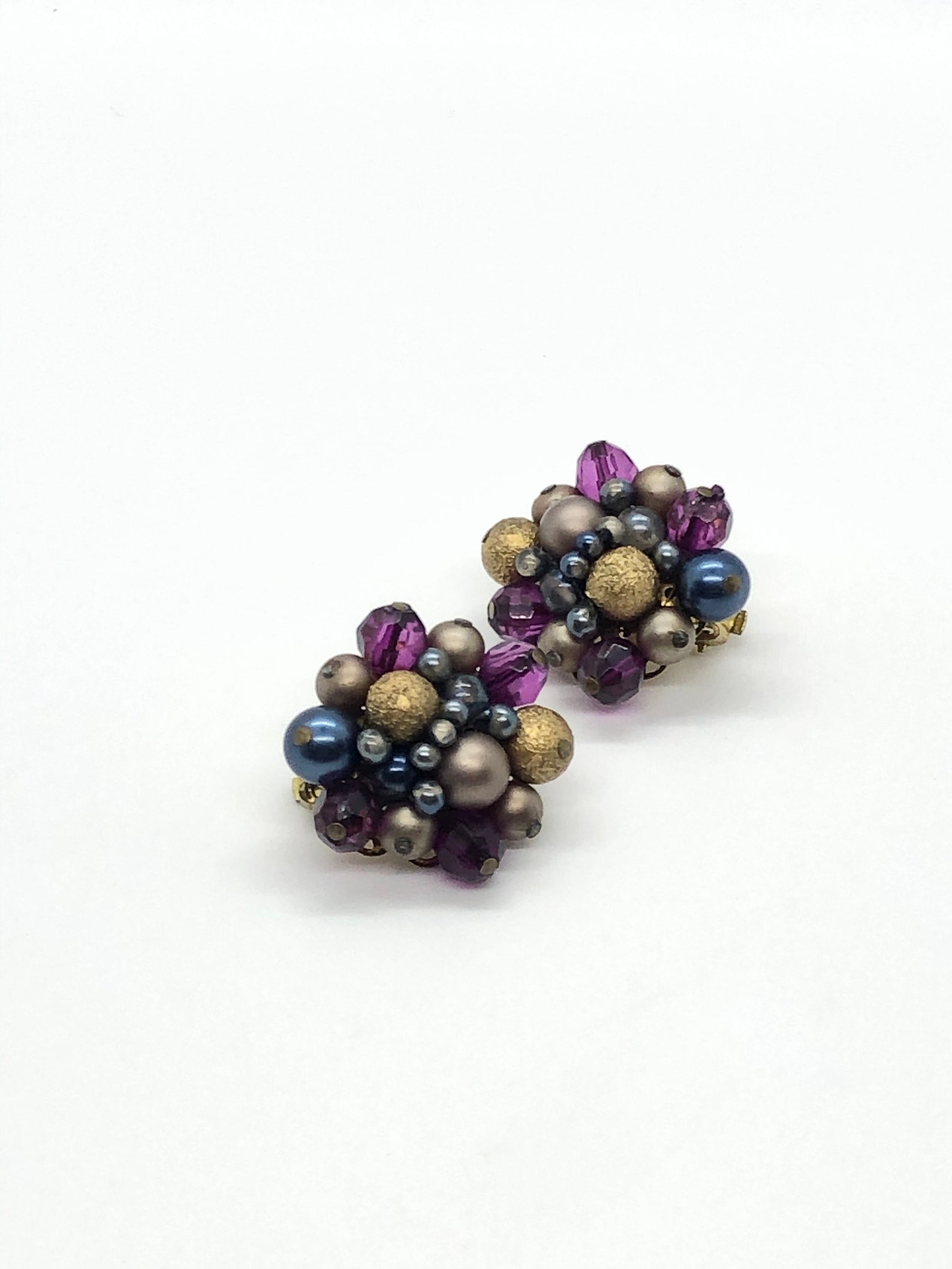 Vintage Japan Beaded Clip Earrings Etsy Singapore