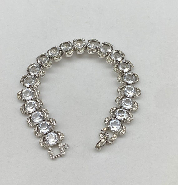 Exquisite Vintage REJA Clear Rhinestone Bracelet - image 7