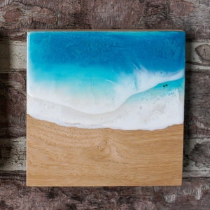 CUSTOM MADE ocean resin painting made-to-order, epoxy beach decor, ocean wall art image 4