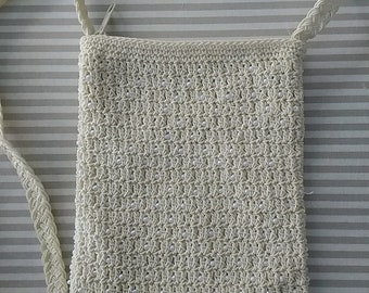 Creamy Ivory Beaded Handbag
