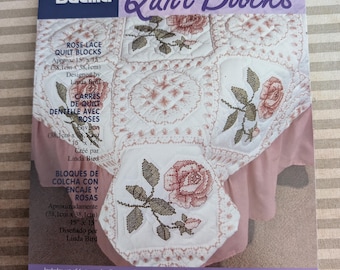 Bucilla Rose Lace Quilt Blocks