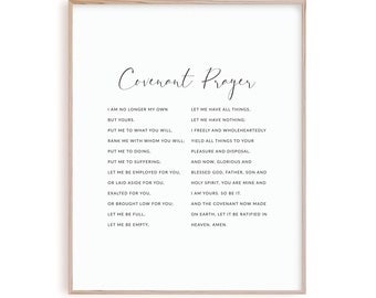 The Covenant Prayer Print Christian Wall Art Poster Wesley Etsy The Covenant Prayer Print Christian Wall Art Poster Wesley Etsy
