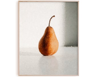 Obst digitaler Druck, Birnen Wandkunst, botanisches Poster, Bauernhaus Dekor druckbare Wandkunst
