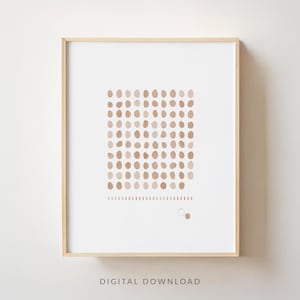 Jesus Leaves The 99 Art, Neutral Modern Christian Abstract Wall Art, Bible Art Print, Scripture Artwork, Rejoices over One Lost Sheep