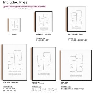 May include: A digital download of a minimalist line art print featuring two faces, with the text "Philippians 4:13" at the bottom. The print is available in five different sizes, ranging from 11 x 14 inches to 30 x 30 inches.