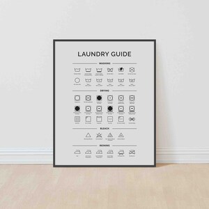 Laundry Room Symbols Print, Printable Laundry Sign Wall Art, Laundry ...