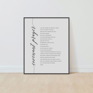 The Covenant Prayer Print Christian Wall Art Poster Wesley Covenant The Covenant Prayer Print Christian Wall Art Poster Wesley Covenant