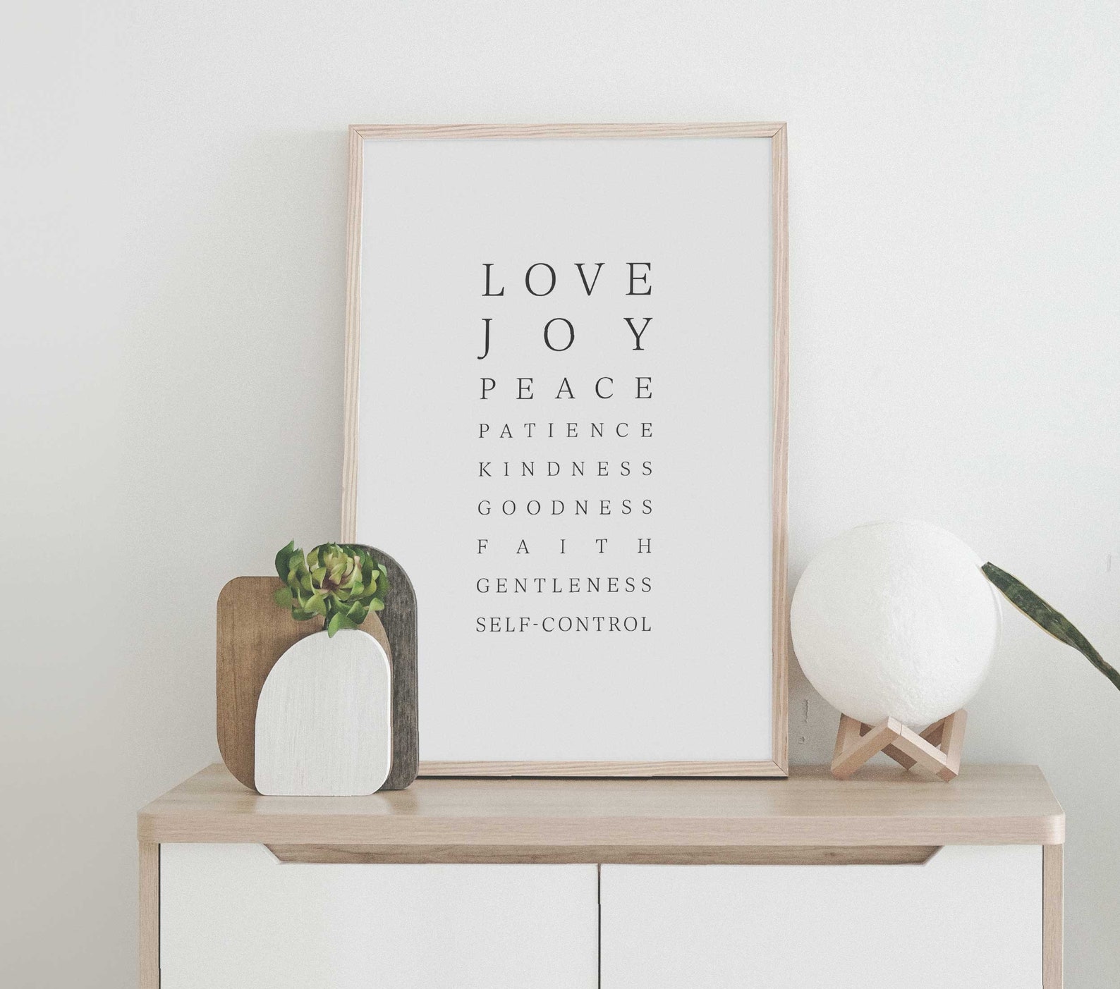 Fruits of the Spirit Bible Verse Poster Artwork, Christian Wall Art ...