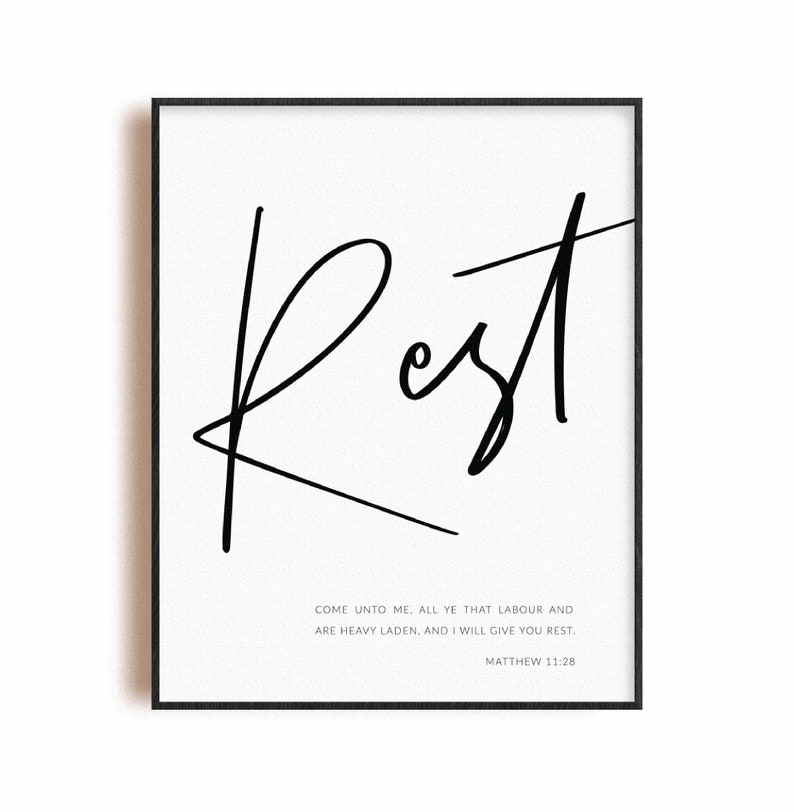 Bible Verse Printable Wall Art Print, Typography Christian Scripture ...