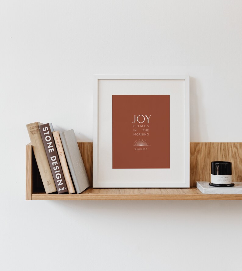 Psalm 30:5 Bible Verse Printable Wall Art Modern Christian | Etsy
