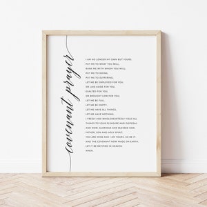 The Covenant Prayer Print Christian Wall Art Poster Wesley Covenant The Covenant Prayer Print Christian Wall Art Poster Wesley Covenant