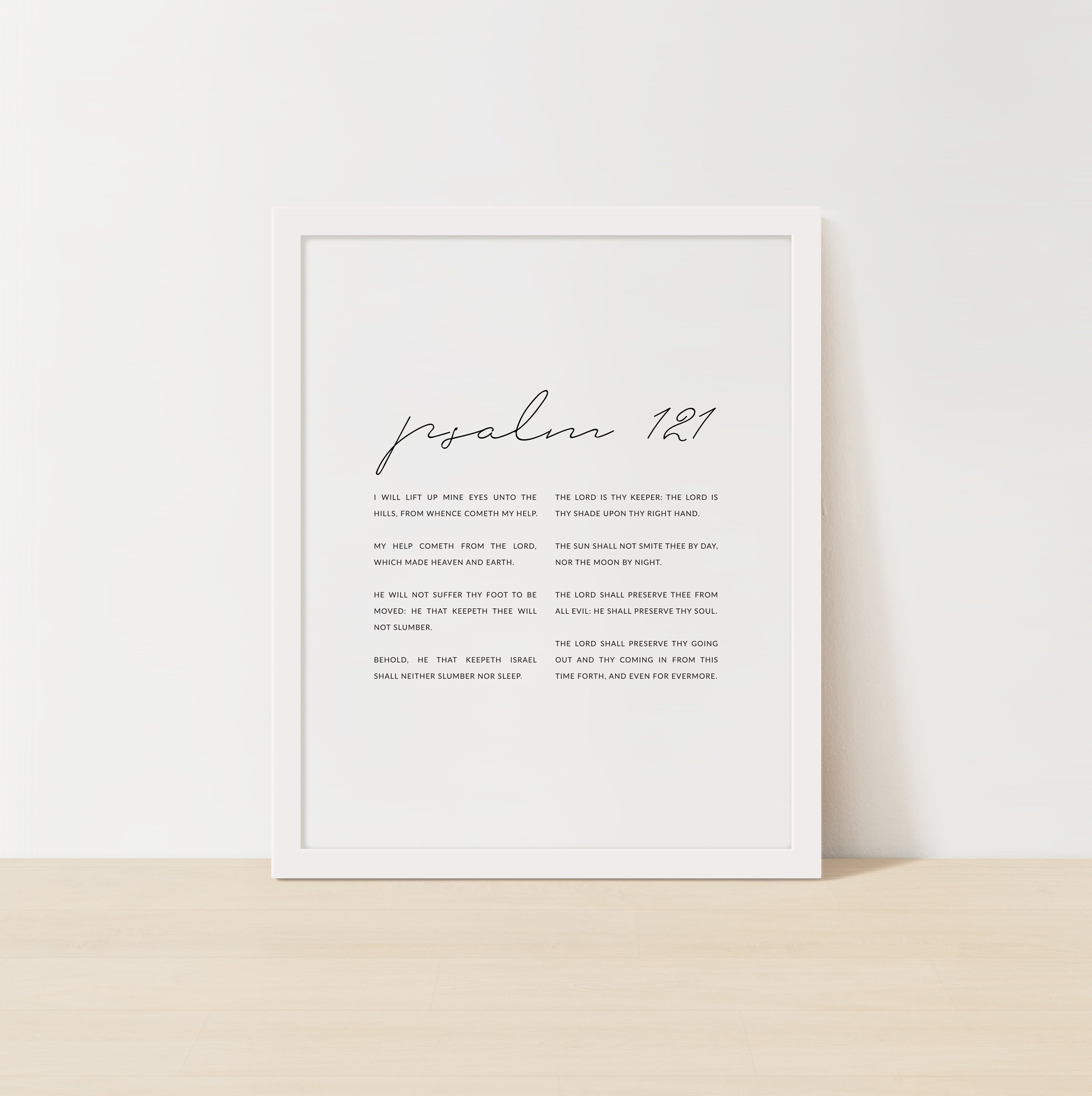 Psalm 121 Bible Verse Wall Art Christian Scripture Poster | Etsy