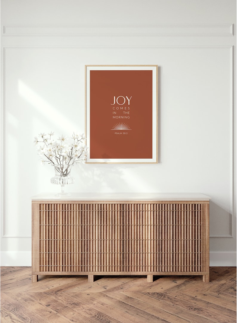 Psalm 30:5 Bible Verse Printable Wall Art Modern Christian | Etsy
