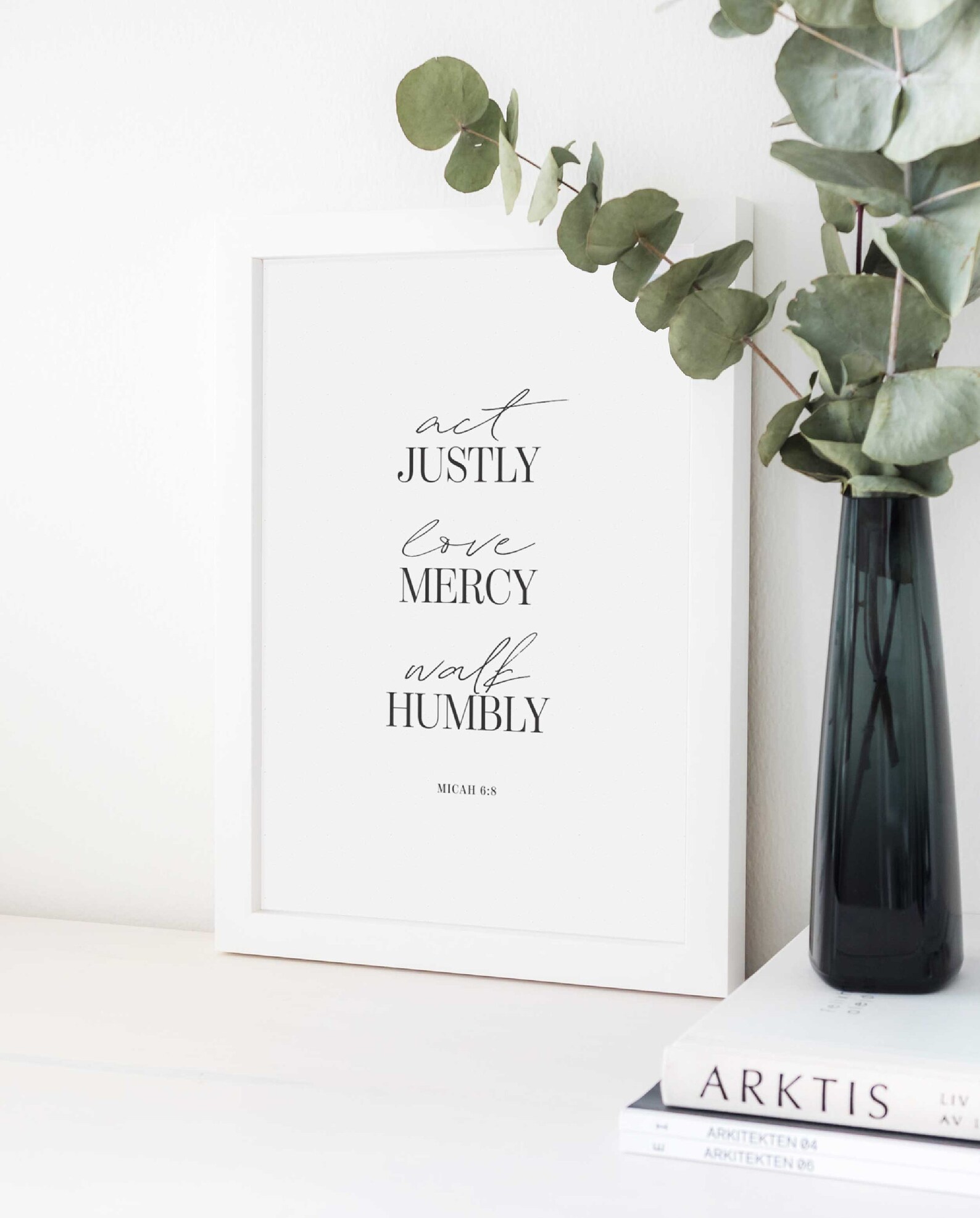 Micah 6:8 Modern Scripture Wall Art Printable Bible Verse | Etsy