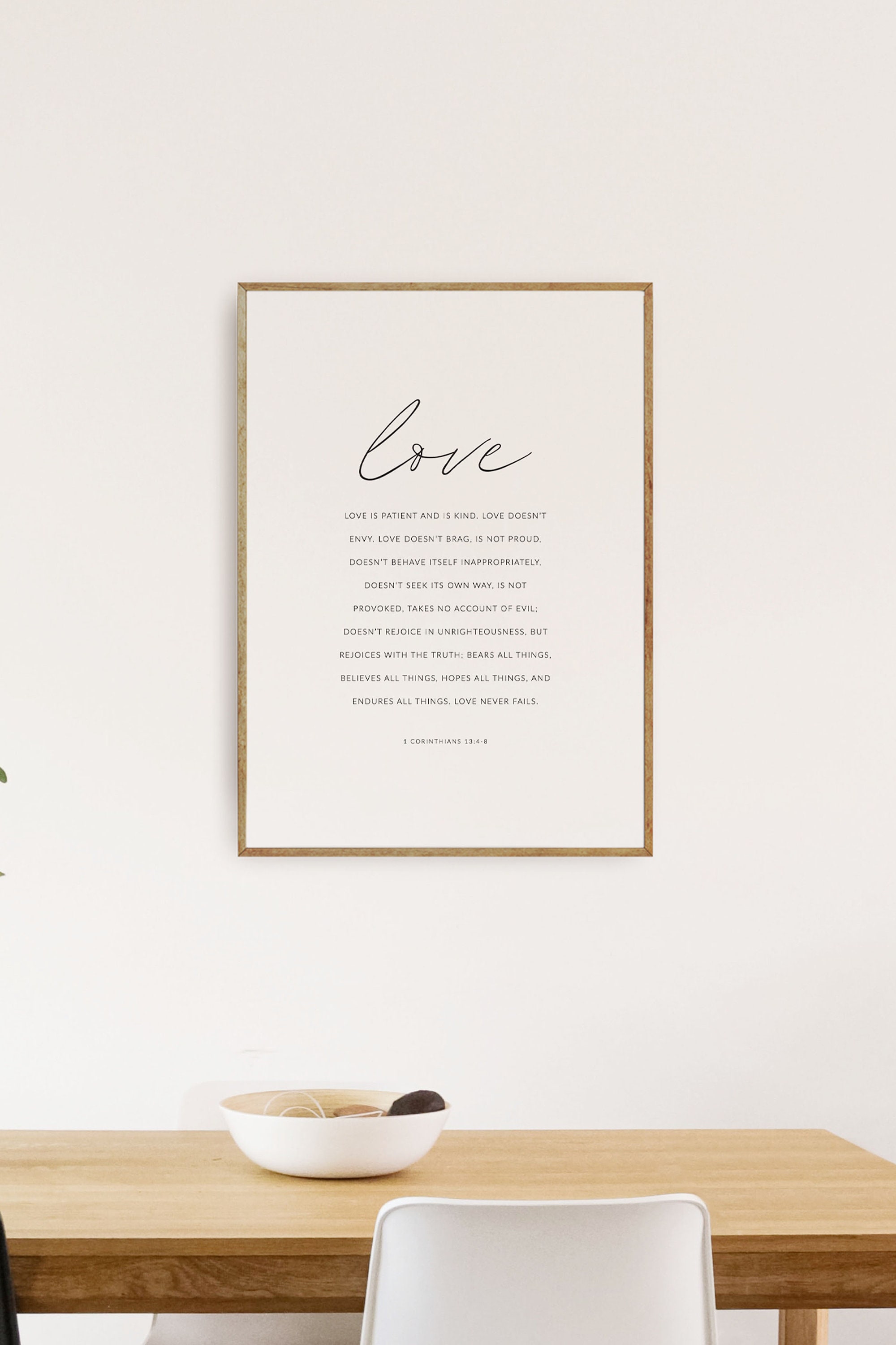 1 Corinthians 13 Love is Patient Bible Verse Wall Art | Etsy