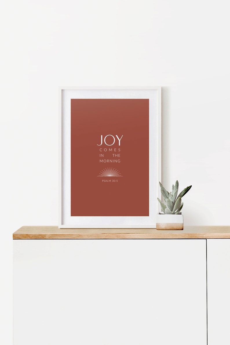 Psalm 30:5 Bible Verse Printable Wall Art Modern Christian | Etsy