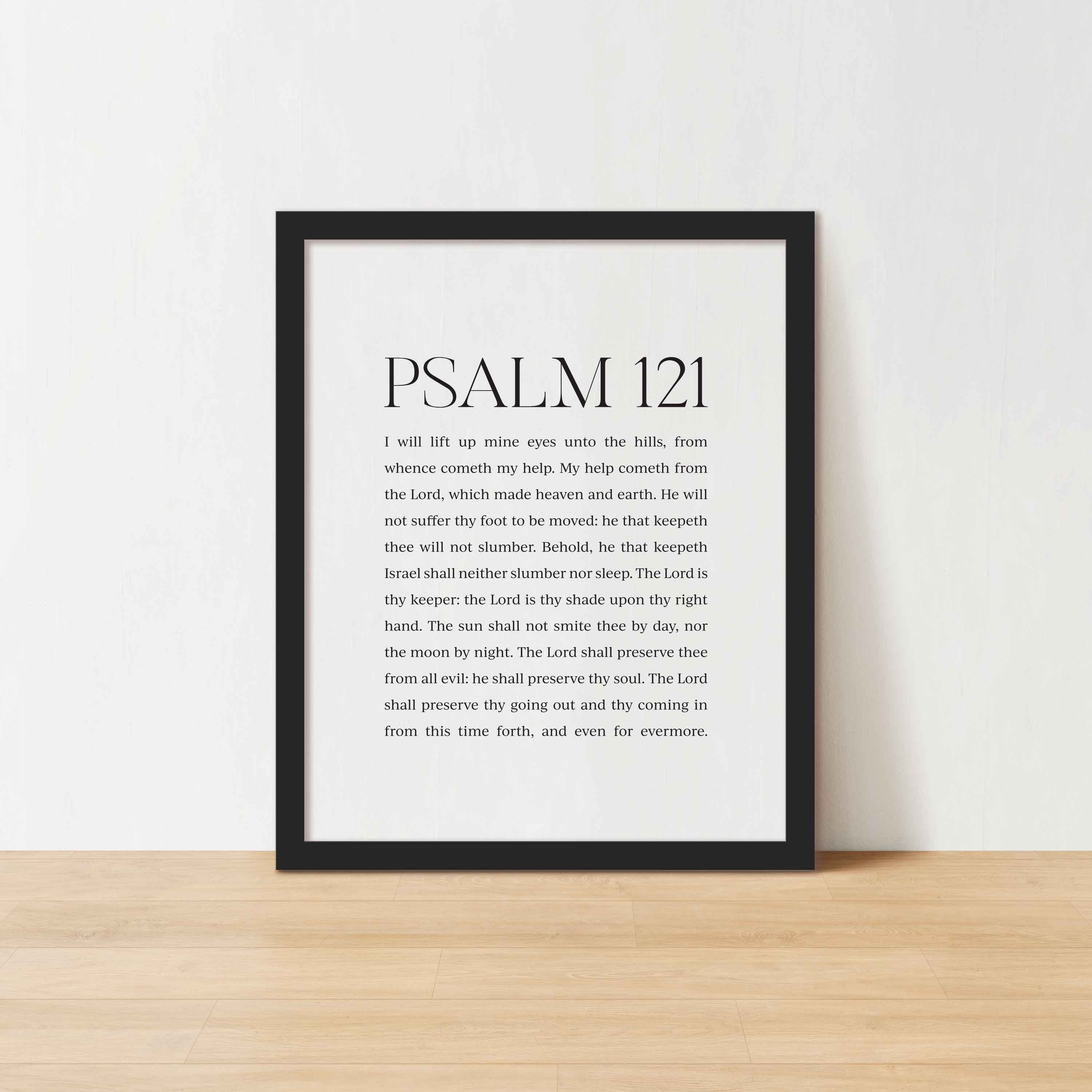 Psalm 121 Bible Verse Wall Art: Minimalist Christian Poster (digital ...