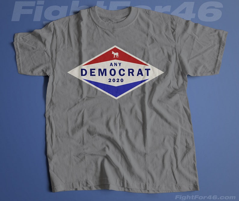 The 2020 Pledge, Vote Any Democrat Trump Political Resistance 2020 T-shirt Men's Unisex and Ladies Slim Fit Sizes image 2