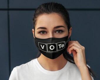 VOTE For Science - Facts Matter & Science Matters 2020 Election Face Mask with Filter Pocket - Premium 3-ply 100% Anti-microbial cotton