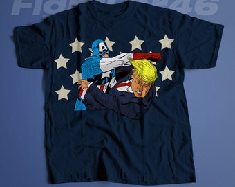 A Punch For America - Anti-Trump Political Resistance 2020 T-shirt - Men's Unisex and Ladies Slim Fit Sizes