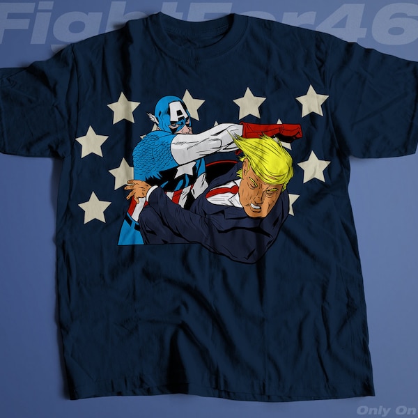 A Punch For America - Anti-Trump Political Resistance 2020 T-shirt - Men's Unisex and Ladies Slim Fit Sizes