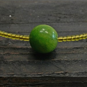 Green beaded choker, jade stone choker, ethnic beaded necklace, minimal beaded choker, elegant choker, boho choker, gift for her