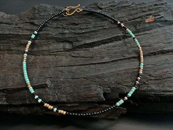 black beaded choker necklace
