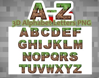 minecraft letters etsy