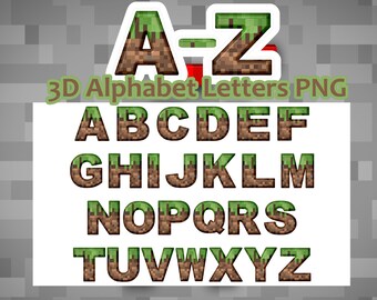 minecraft letters etsy