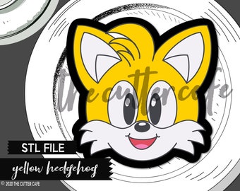 DIGITAL STL / Gelb Speedy Igel / Keksausstecher Stl/ Thecafe