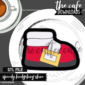 DIGITAL STL / Speedy Hedgehog Shoe / Cookie Cutter stl / thecafe
