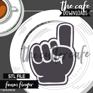 DIGITAL STL / Foam Finger Cutter Stl / Sports Cookie Cutter Stl / thecafedownloads